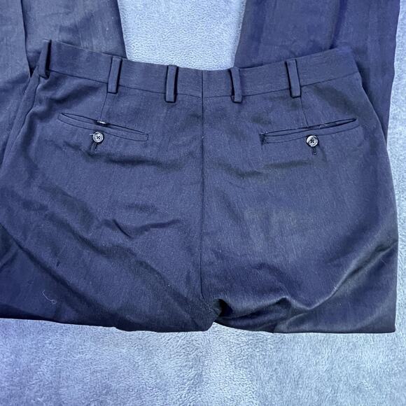 Ralph Lauren Purple Label Pants Mens 34 Gray Wool Dress Flat Front Made Italy - Picture 11 of 15